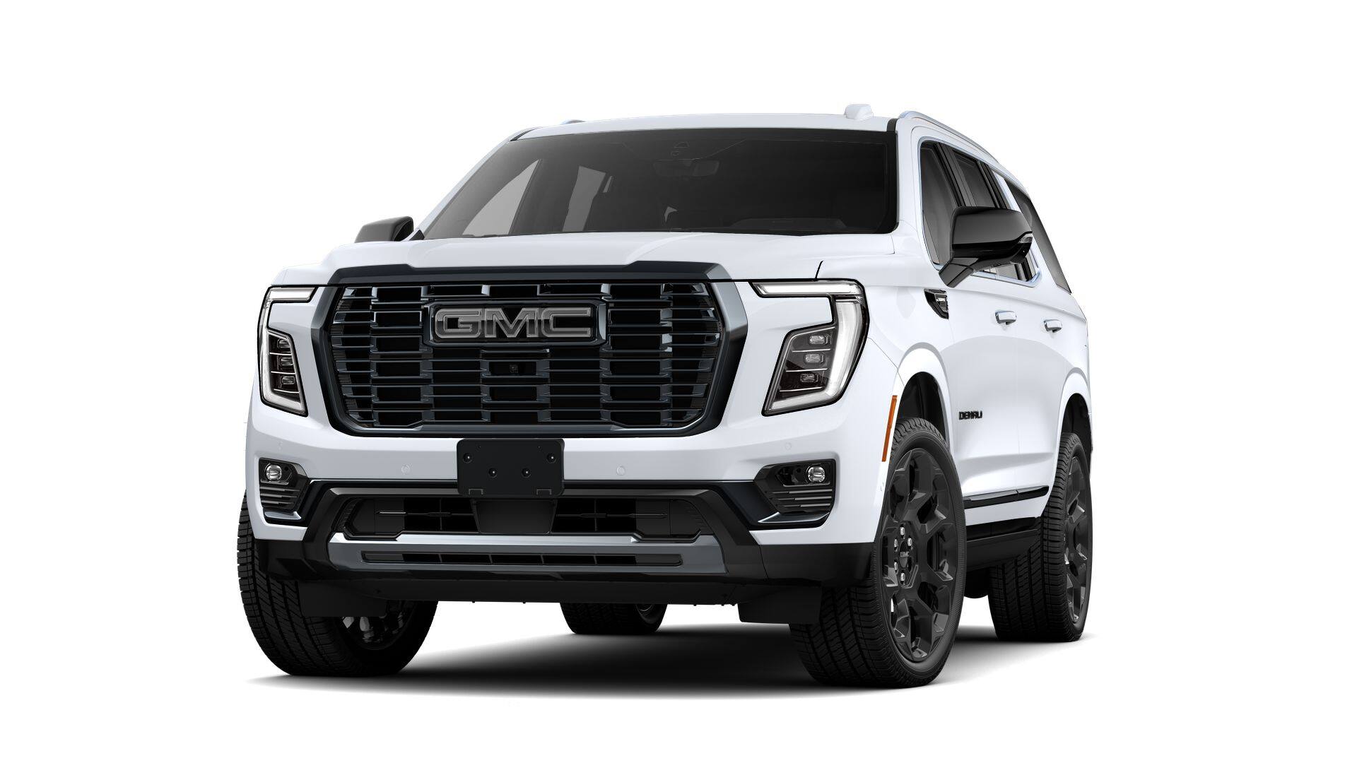 2026 GMC Yukon Denali Ultimate in Glacier White Tricoat — front three-quarter view