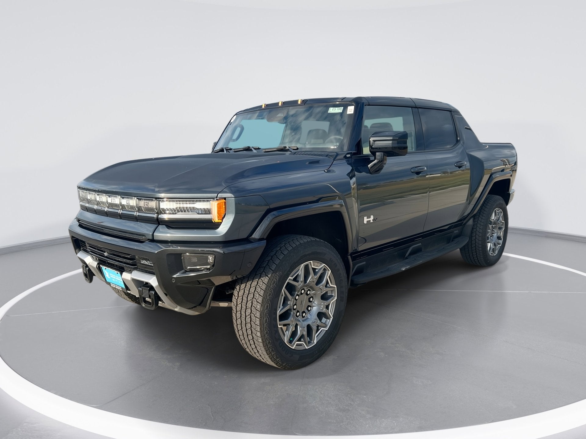 2026 GMC HUMMER EV Pickup 3X in Graphite Blue Metallic — front three-quarter view