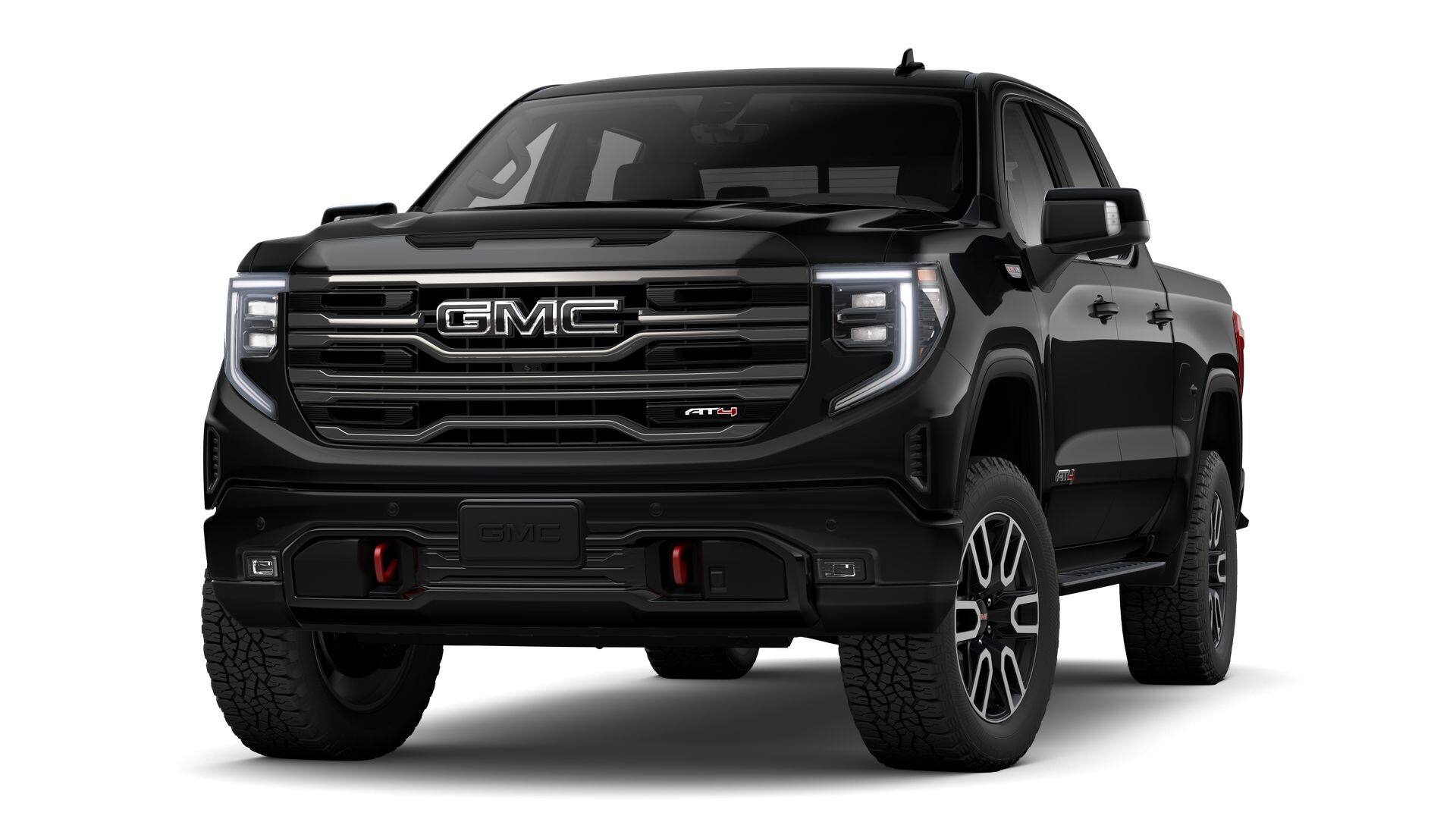2026 GMC Sierra 1500 AT4 in Onyx Black — front three-quarter view