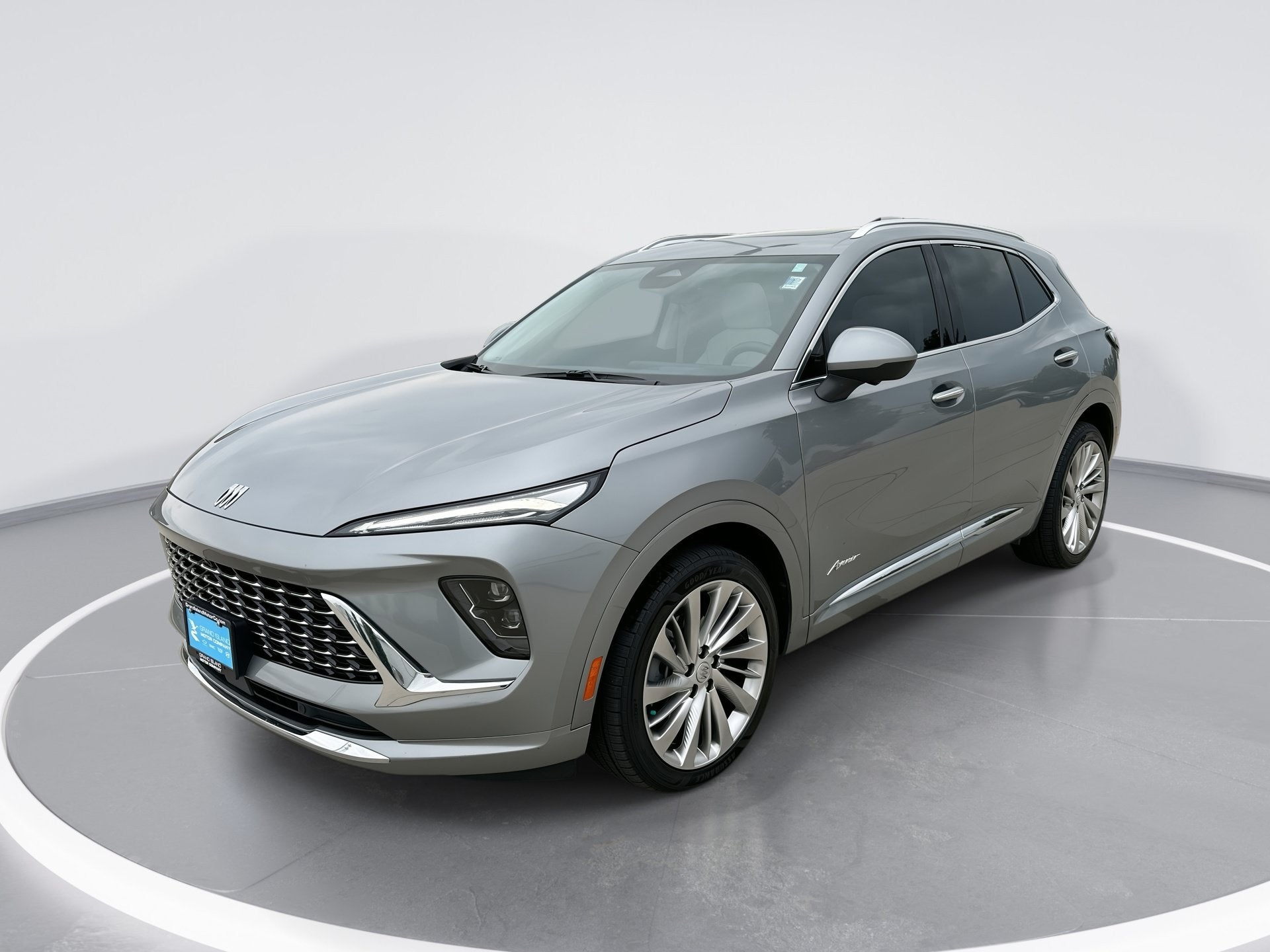 2025 Buick Envision Avenir in Moonstone Gray Metallic — front three-quarter view